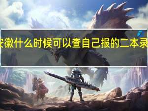 安徽什么时候可以查自己报的二本录取情况