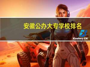 安徽公办大专学校排名