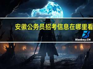 安徽公务员招考信息在哪里看