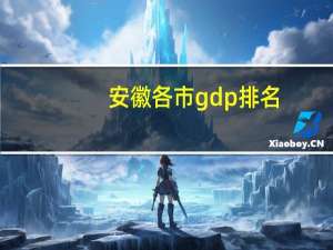 安徽各市gdp排名