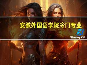 安徽外国语学院冷门专业