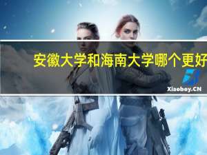 安徽大学和海南大学哪个更好，论现在的状况的话
