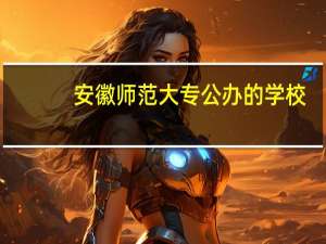安徽师范大专公办的学校
