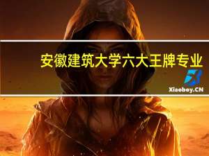 安徽建筑大学六大王牌专业