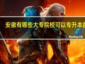 安徽有哪些大专院校可以专升本的呢