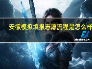 安徽模拟填报志愿流程是怎么样的