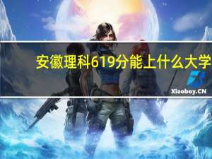安徽理科619分能上什么大学