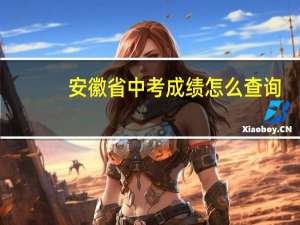 安徽省中考成绩怎么查询