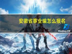 安徽省事业编怎么报名