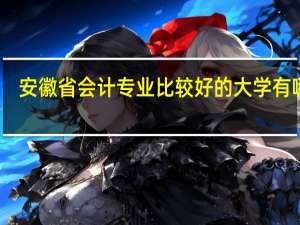 安徽省会计专业比较好的大学有哪些
