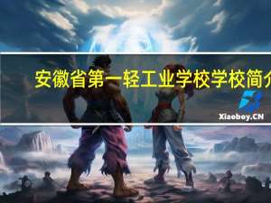 安徽省第一轻工业学校学校简介