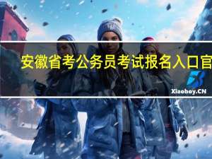 安徽省考公务员考试报名入口官网