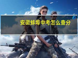 安徽蚌埠中考怎么查分