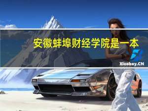 安徽蚌埠财经学院是一本
