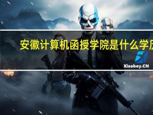 安徽计算机函授学院是什么学历