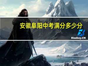 安徽阜阳中考满分多少分
