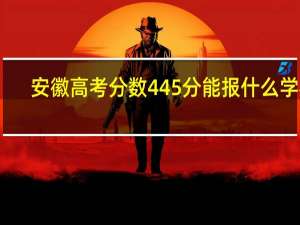 安徽高考分数445分能报什么学校