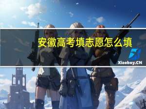 安徽高考填志愿怎么填