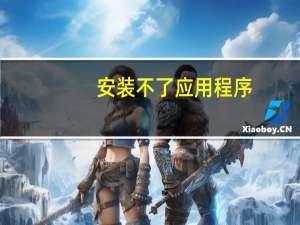 安装不了应用程序
