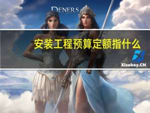 安装工程预算定额指什么（安装工程预算定额表）