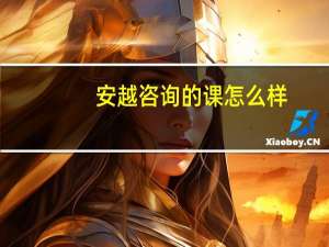 安越咨询的课怎么样