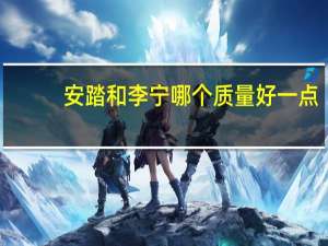 安踏和李宁哪个质量好一点