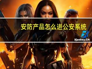 安防产品怎么进公安系统