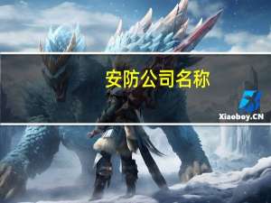 安防公司名称