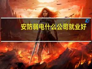 安防弱电什么公司就业好