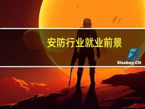 安防行业就业前景
