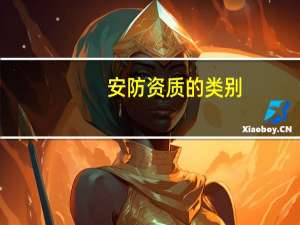 安防资质的类别