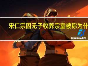 宋仁宗因无子收养宗室被称为什么