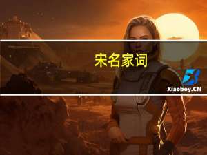 宋名家词(关于宋名家词简述)