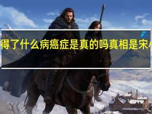 宋小宝得了什么病癌症是真的吗 真相是宋小宝癌症晚期