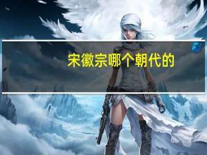 宋徽宗哪个朝代的