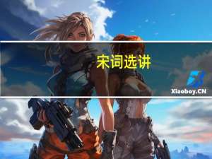 宋词选讲(关于宋词选讲简述)