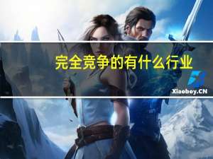 完全竞争的有什么行业