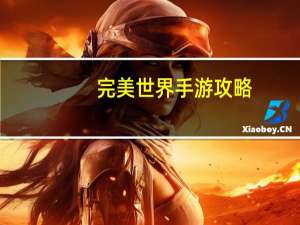 完美世界手游攻略