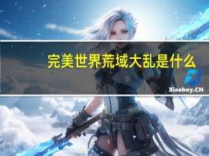 完美世界荒域大乱是什么