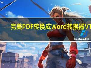 完美PDF转换成Word转换器 V17.8 破解版（完美PDF转换成Word转换器 V17.8 破解版功能简介）