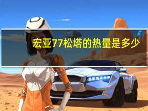 宏亚 77松塔的热量是多少