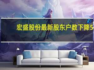 宏盛股份最新股东户数下降5.45%