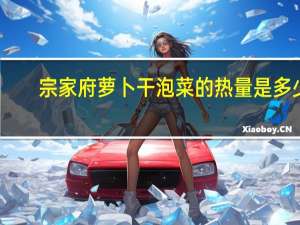 宗家府 萝卜干泡菜的热量是多少