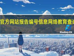 官方网站报告编号信息网络教育查询门户