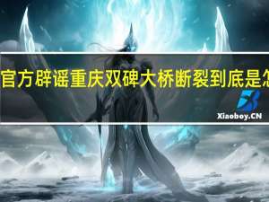 官方辟谣重庆双碑大桥断裂 到底是怎样的