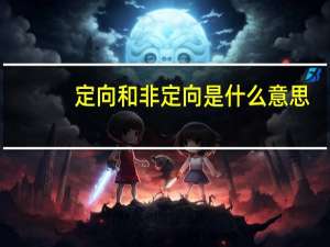 定向和非定向是什么意思