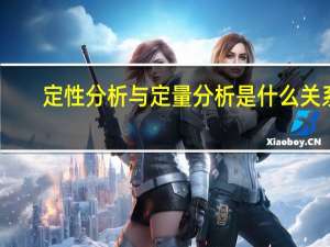 定性分析与定量分析是什么关系