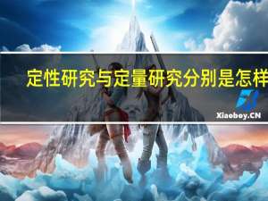 定性研究与定量研究分别是怎样的