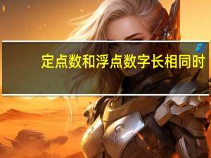 定点数和浮点数字长相同时,哪个精度高