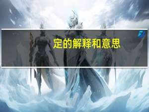 定的解释和意思